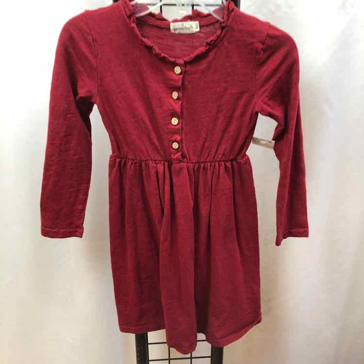 Besser Bay Red Solid Child Size 6/7 Girl's Dress