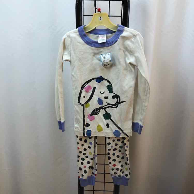Hanna Andersson White Graphic Child Size 5 Girl's Pajamas