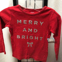 Carter's Red Christmas Child Size 4 Girl's Shirt