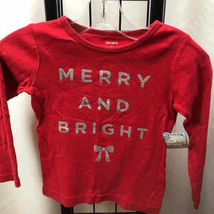 Carter's Red Christmas Child Size 4 Girl's Shirt