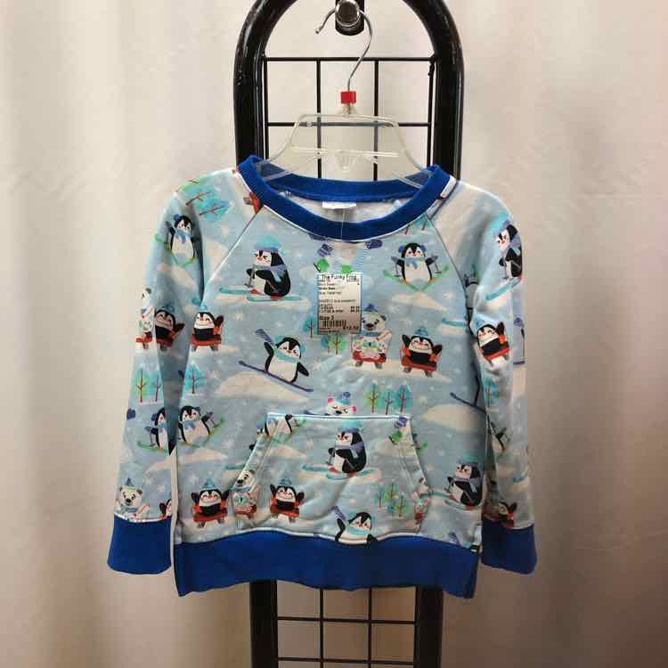 Birdie Bean Blue Patterned Child Size 3 Boy's Sweatshirt