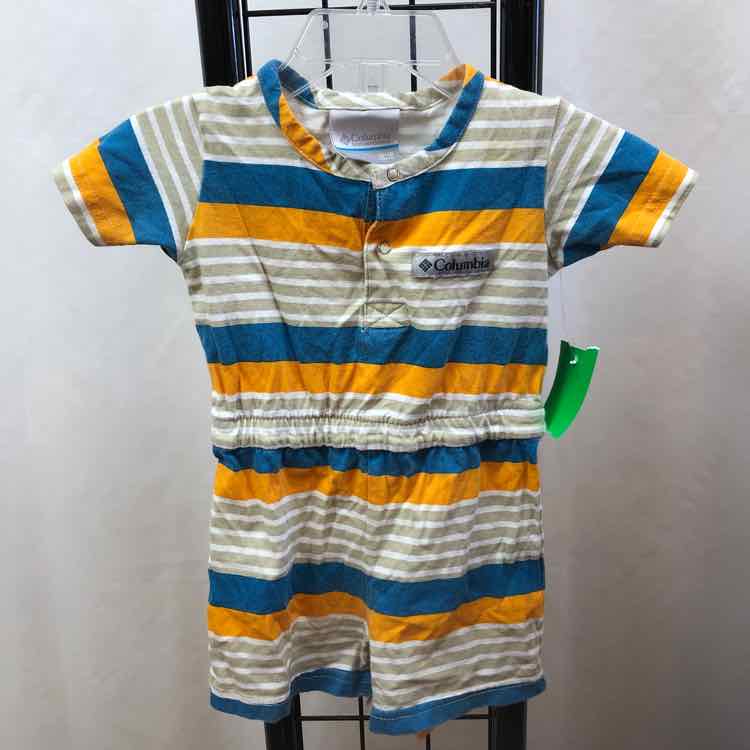 Columbia Tan Stripe Child Size 12-18 m Boy's Romper