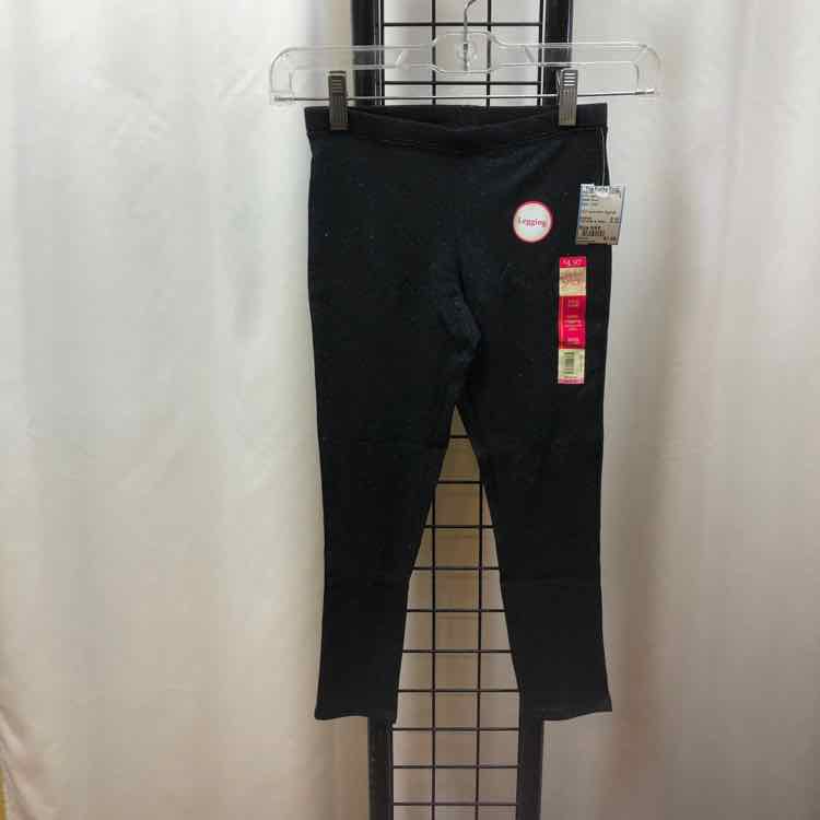 Faded Glory Black Glitter Child Size 6/6X Girl's Leggings