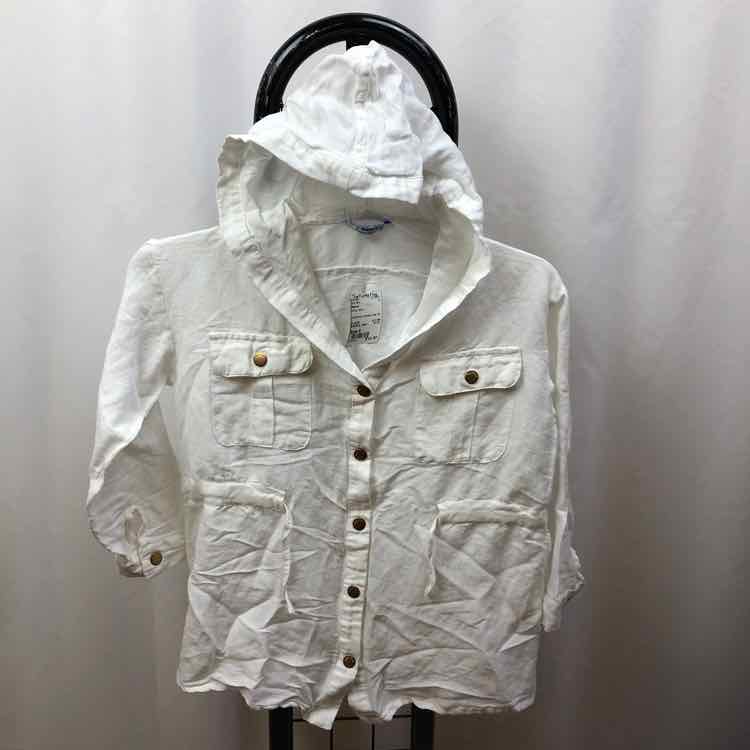 Mayoral White Solid Child Size 8 Girl's Shirt