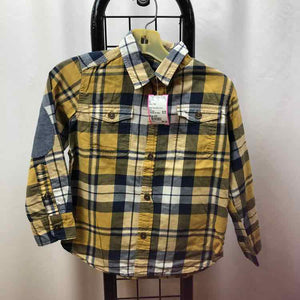 Gap Yellow Plaid Child Size 4/5 Boy's Shirt