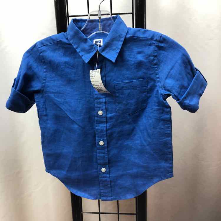 Janie and Jack Blue Solid Child Size 18-24 m Boy's Shirt