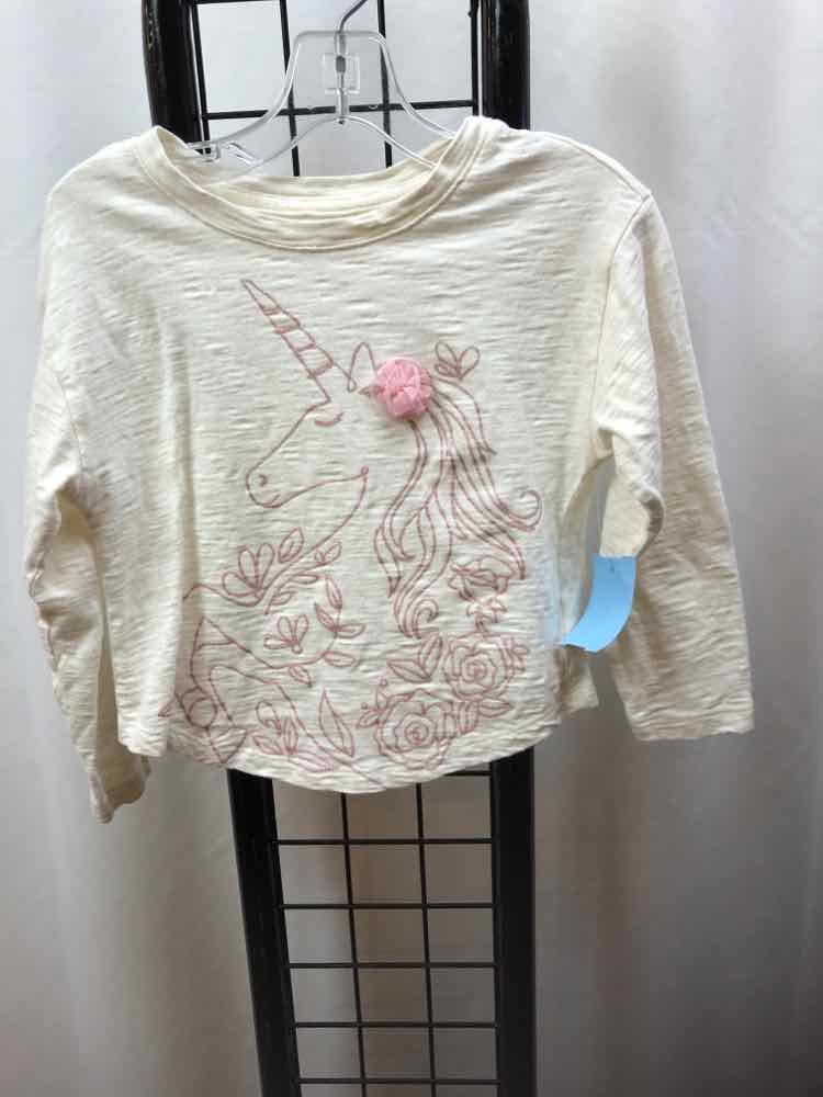 Gap White Graphic Child Size 4 Girl's Shirt