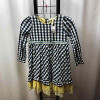 Matilda Jane Navy Checkered Child Size 8 Girl's Sweatshirt