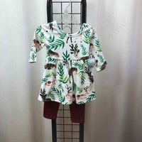 White Patterned Child Size 18 m Girl's Outfit