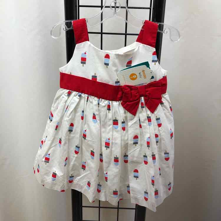 Gymboree White Patterned Child Size 6-12 m Girl's Dress