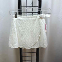 SO White Solid Child Size 7 Girl's Skirt

