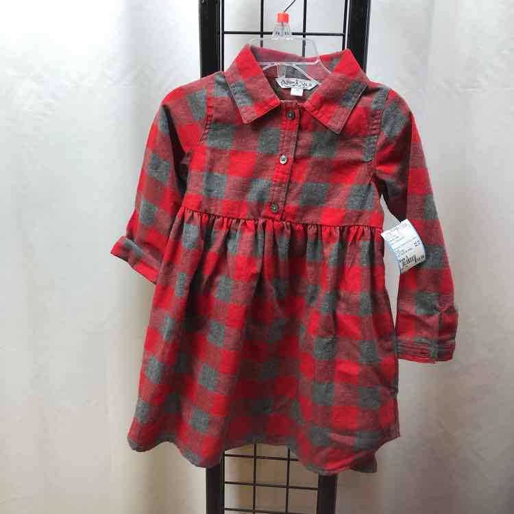 Pipa & Julie Red Checkered Child Size 3 Girl's Dress