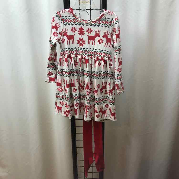 Hanna Andersson White Christmas Child Size 5 Girl's Dress
