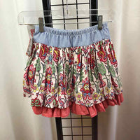 Persnickity White Floral Child Size 7 Girl's Skirt