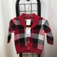 First Impressions Red Checkered Child Size 3-6 Months Boy's Sweater