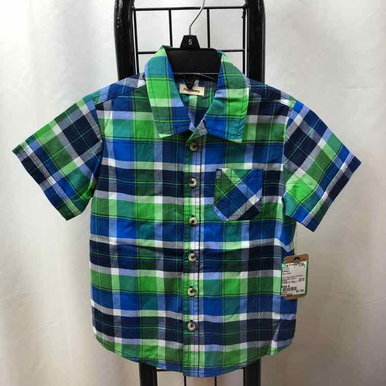 Ruffhewn Navy Plaid Child Size 4 Boy's Shirt