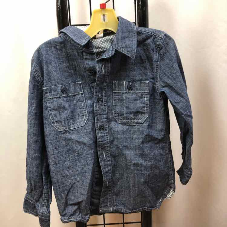 Tea Denim Solid Child Size 4 Boy's Shirt