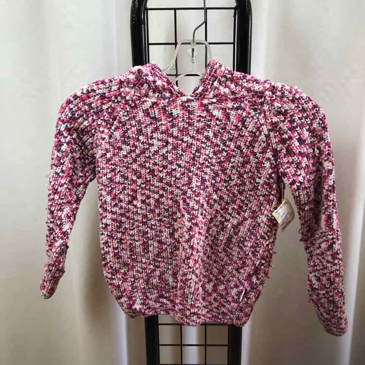DKNY Pink Patterned Child Size 7/8 Girl's Sweater