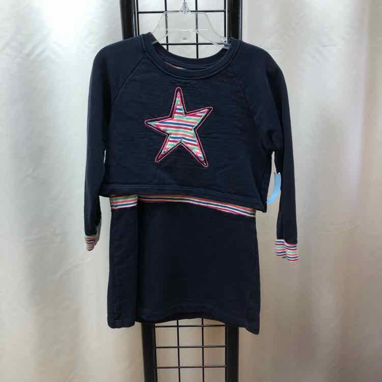 Hatley Navy Patch Child Size 4 Girl's Dress