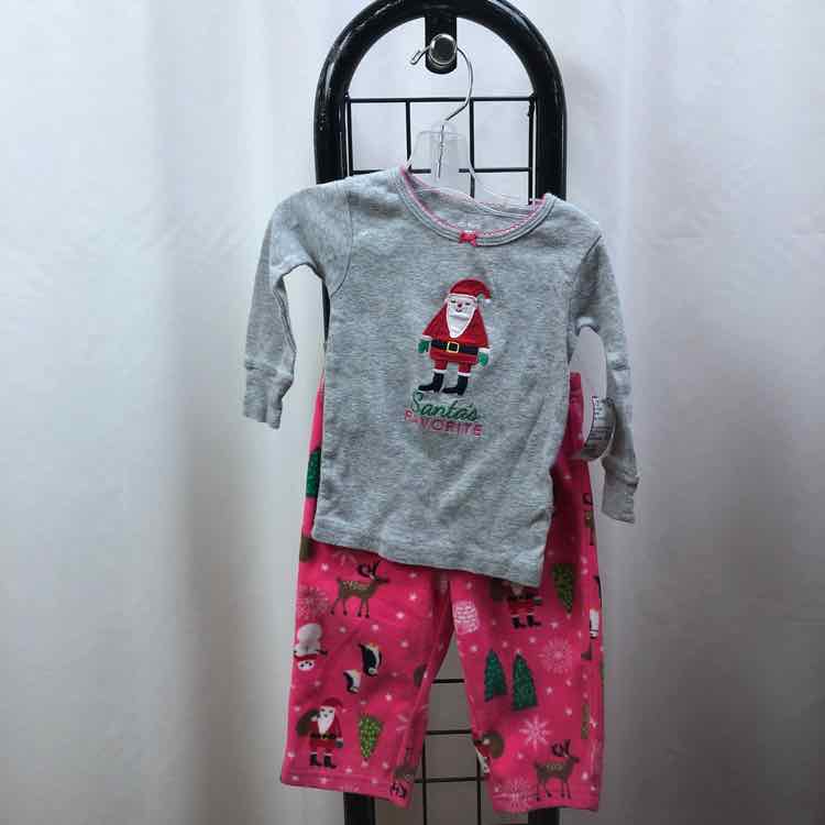 Carter's Gray Christmas Child Size 12 m Girl's Pajamas