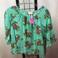 Matilda Jane Green Floral Child Size 12 Girl's Shirt