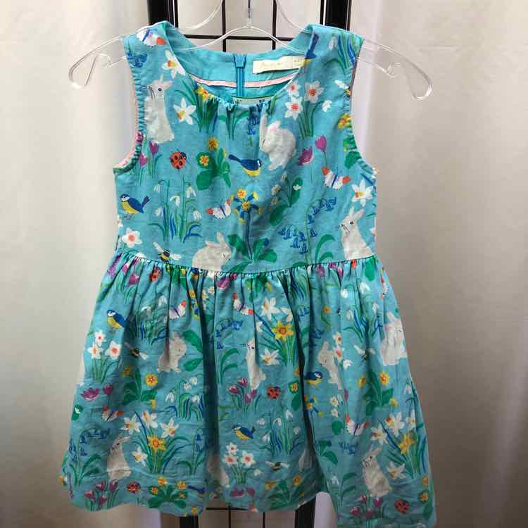 Mini Boden Blue Patterned Child Size 4/5 Girl's Dress
