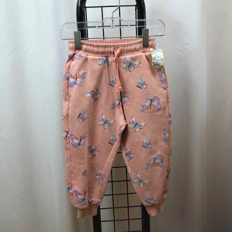 wotnot Pink Patterned Child Size 3/4 Girl's Sweatpants