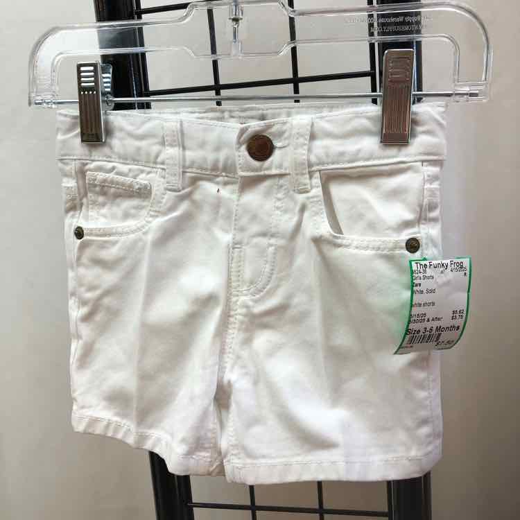 Zara White Solid Child Size 3-6 Months Girl's Shorts