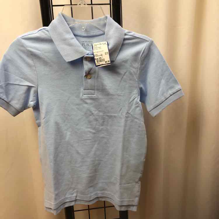 Children's Place Baby Blue Solid Child Size 5/6 Boy's Shirt