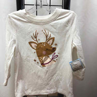 Cat & Jack White Christmas Child Size 18 m Girl's Shirt
