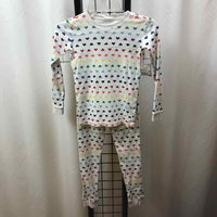 Primary White Hearts Child Size 6/7 Girl's Pajamas