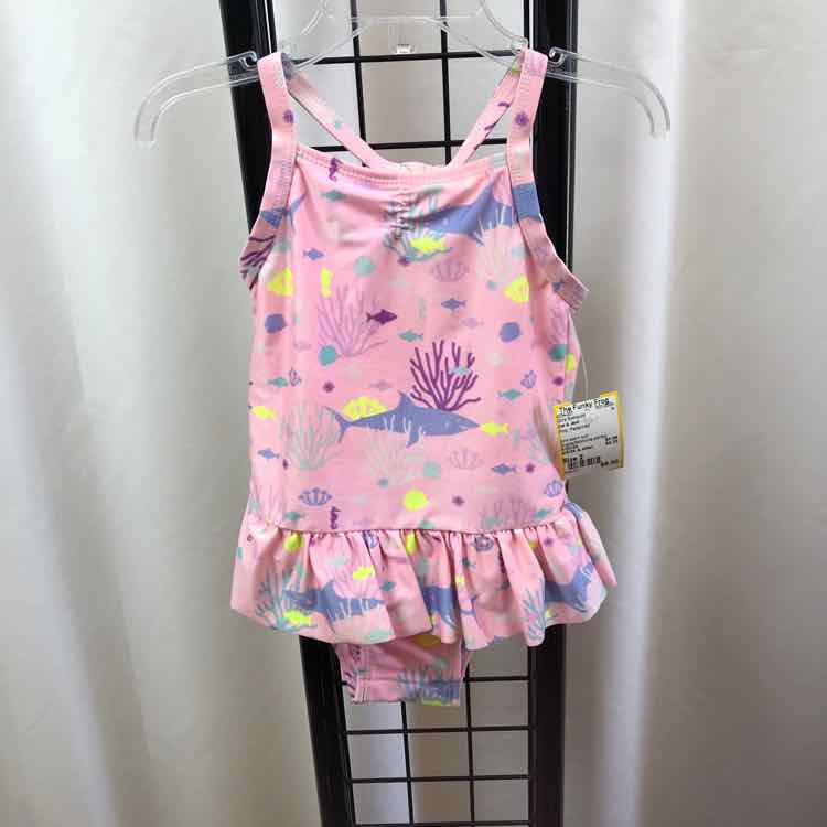 Cat & Jack Pink Patterned Child Size 2 Girl's Swimwear