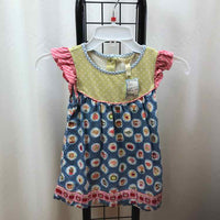 Matilda Jane Blue Patterned Child Size 8 Girl's Shirt
