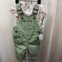 Oshkosh White Floral Child Size 9 m Girl's Overalls