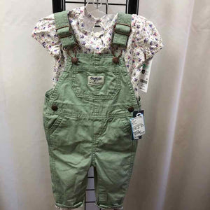 Oshkosh White Floral Child Size 9 m Girl's Overalls