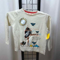 Piccolina Cream Graphic Child Size 7 Girl's Shirt