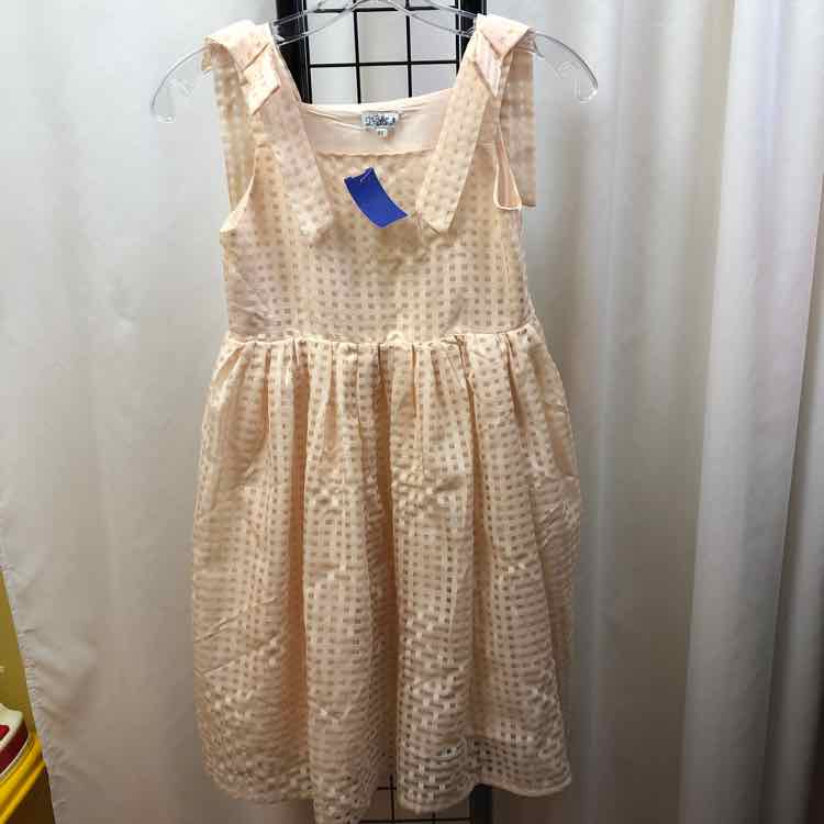 Bella Danna Pale Pink Checkered Child Size 8 Girl's Romper