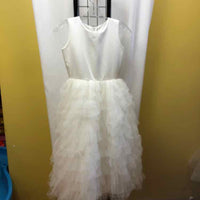 Joan Calabrese White Solid Child Size 8 Girl's Formal Wear