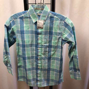 Nordstrom Baby Blue Plaid Child Size 8 Boy's Shirt