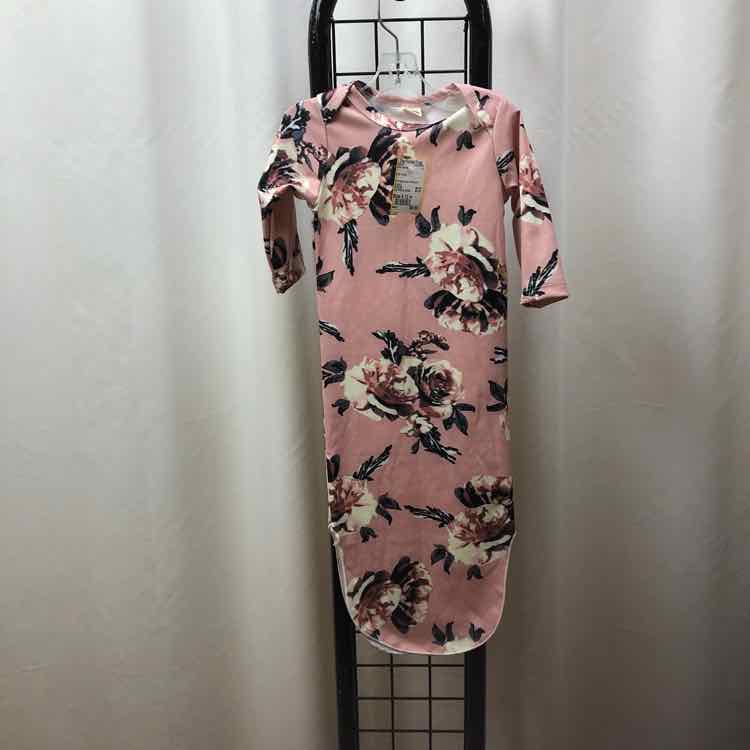 Pink Floral Child Size 6-12 m Girl's Overalls