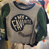 Mud Pie Gray Patch Child Size 2/3 Boy's Shirt