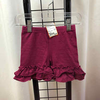 Adorable Essentials Maroon Solid Child Size 2 Girl's Shorts