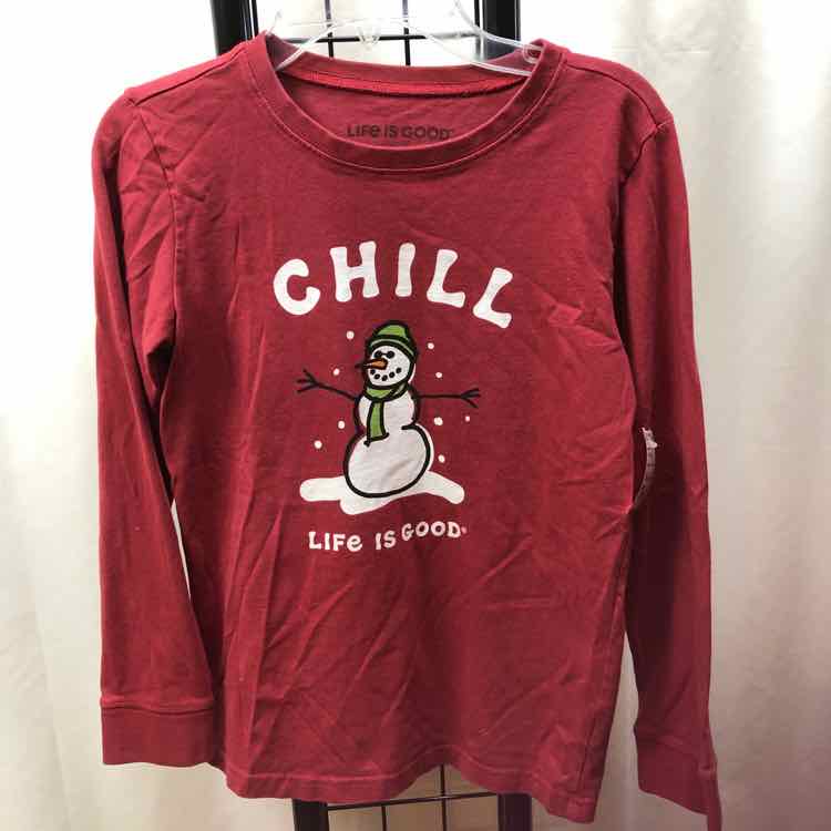 Life Is Good Red Graphic Child Size 10 Boy's Shirt