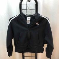 Adidas Black Logo Child Size 7/8 Girl's Sweatshirt