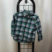 Janie and Jack Navy Plaid Child Size 12-18 m Boy's Shirt