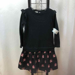 Gap Black Floral Child Size 4/5 Girl's Dress