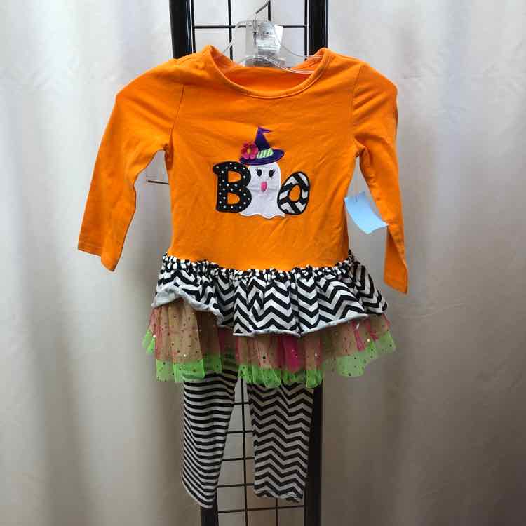 Bonnie Jean Orange Halloween Child Size 2 Girl's Outfit