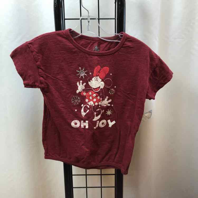 Disney Red Christmas Child Size 5/6 Girl's Shirt