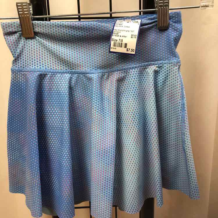 Old Navy Baby Blue Dotted Child Size 7/8 Girl's Skirt