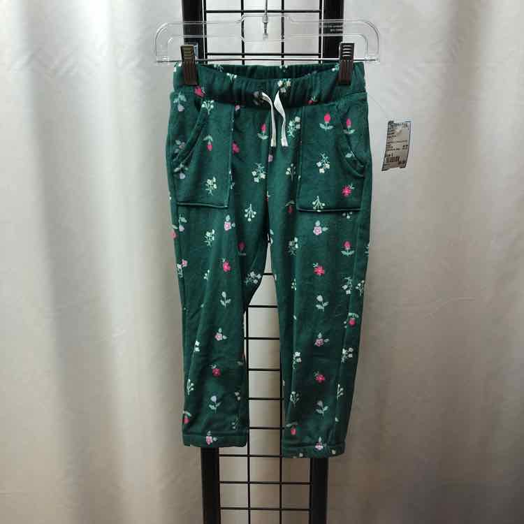 Cat & Jack Green Floral Child Size 3 Girl's Pants